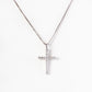 Cross Necklace with Lab Diamonds