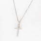 Cross Necklace with Lab Diamonds