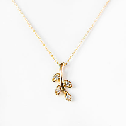 Fern, Lab Diamond Pendant