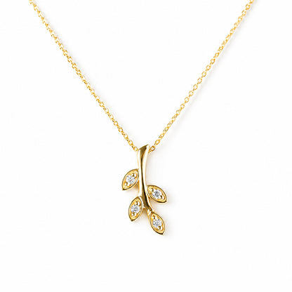 Fern, Lab Diamond Pendant