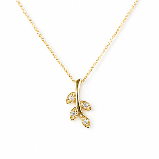 Fern, Lab Diamond Pendant