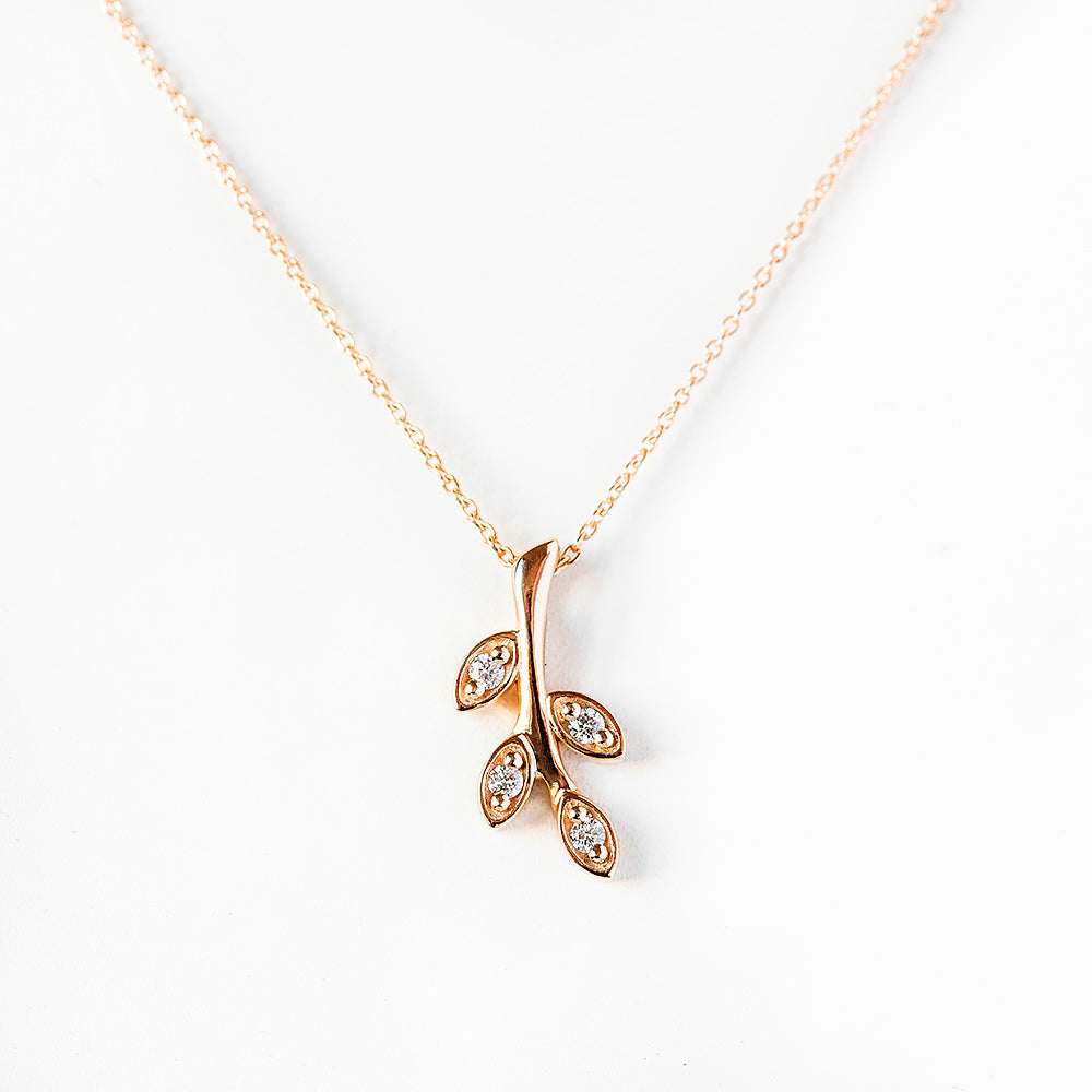 Fern, Lab Diamond Pendant