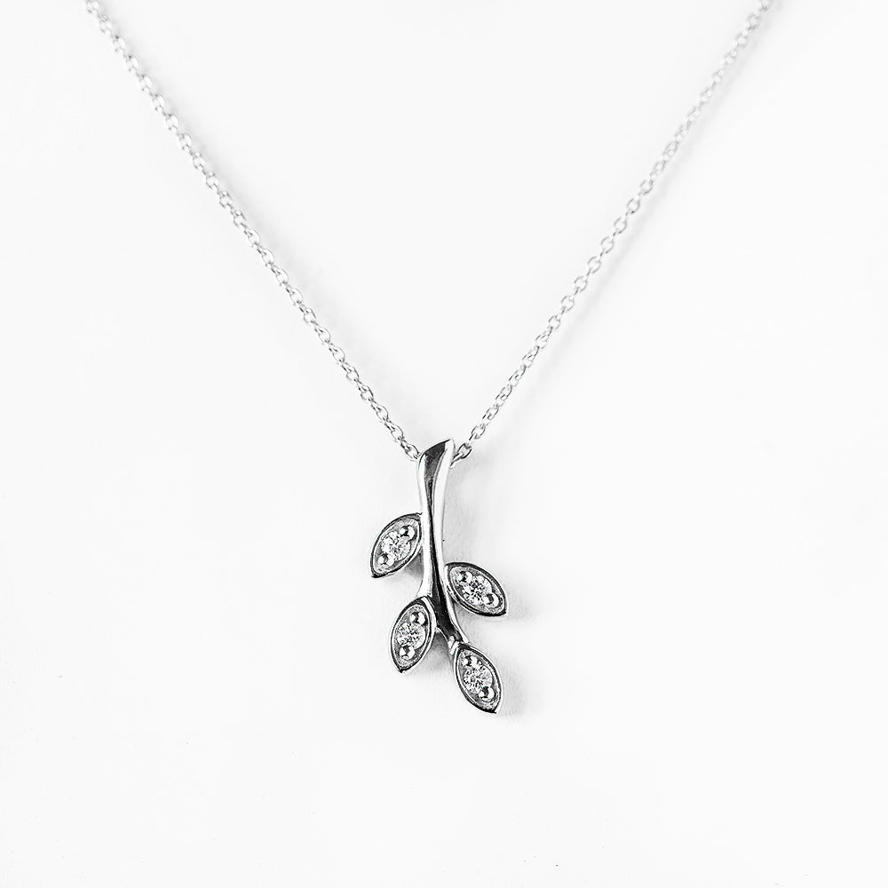 Fern, Lab Diamond Pendant