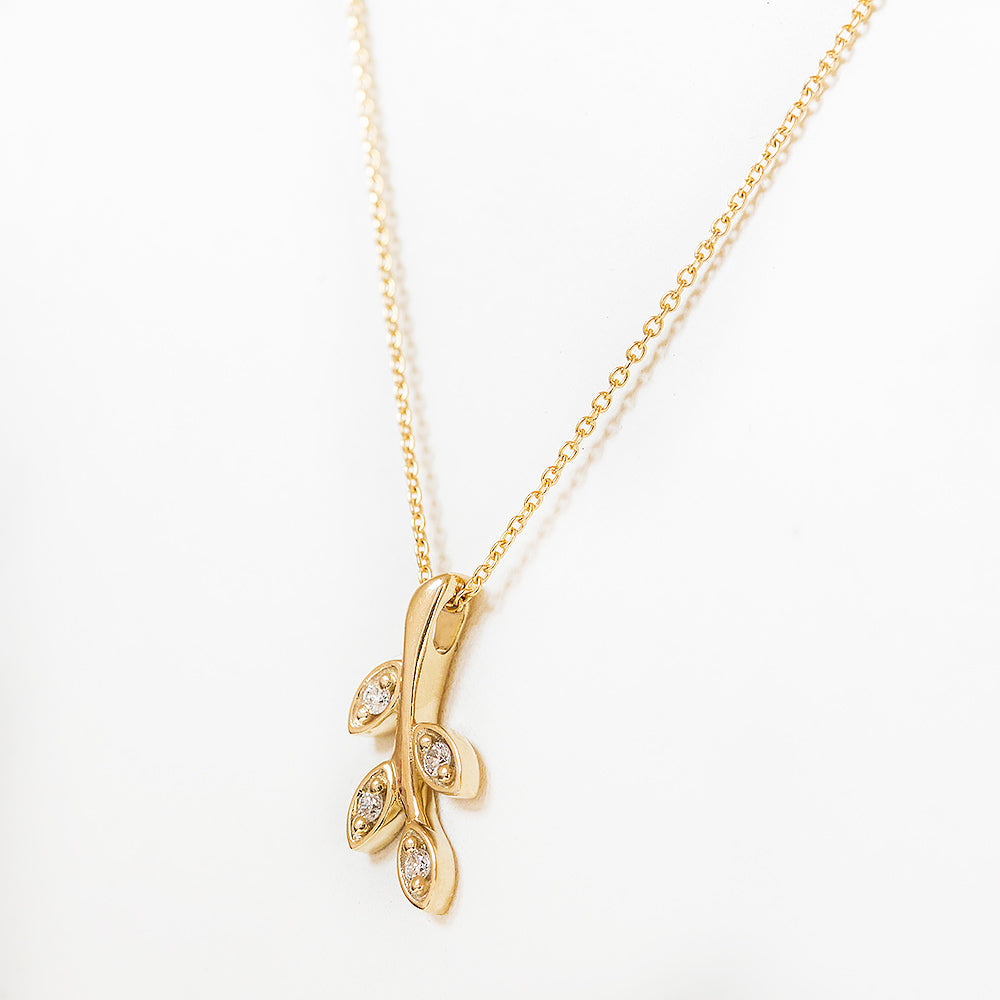 Fern, Lab Diamond Pendant