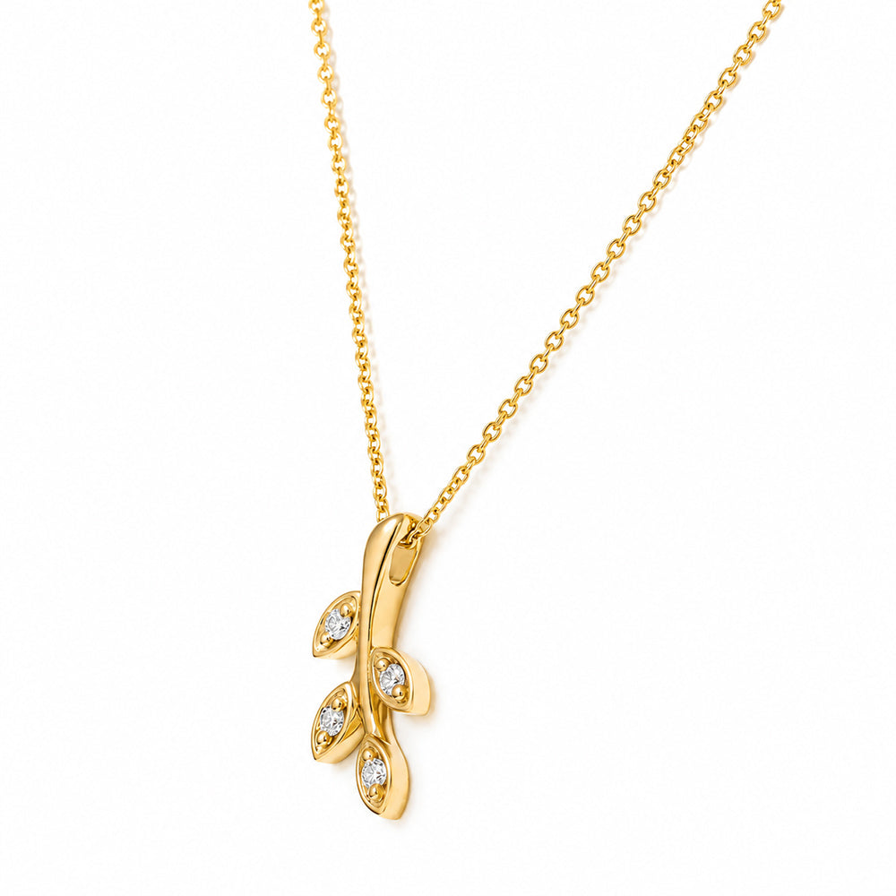 Fern, Lab Diamond Pendant