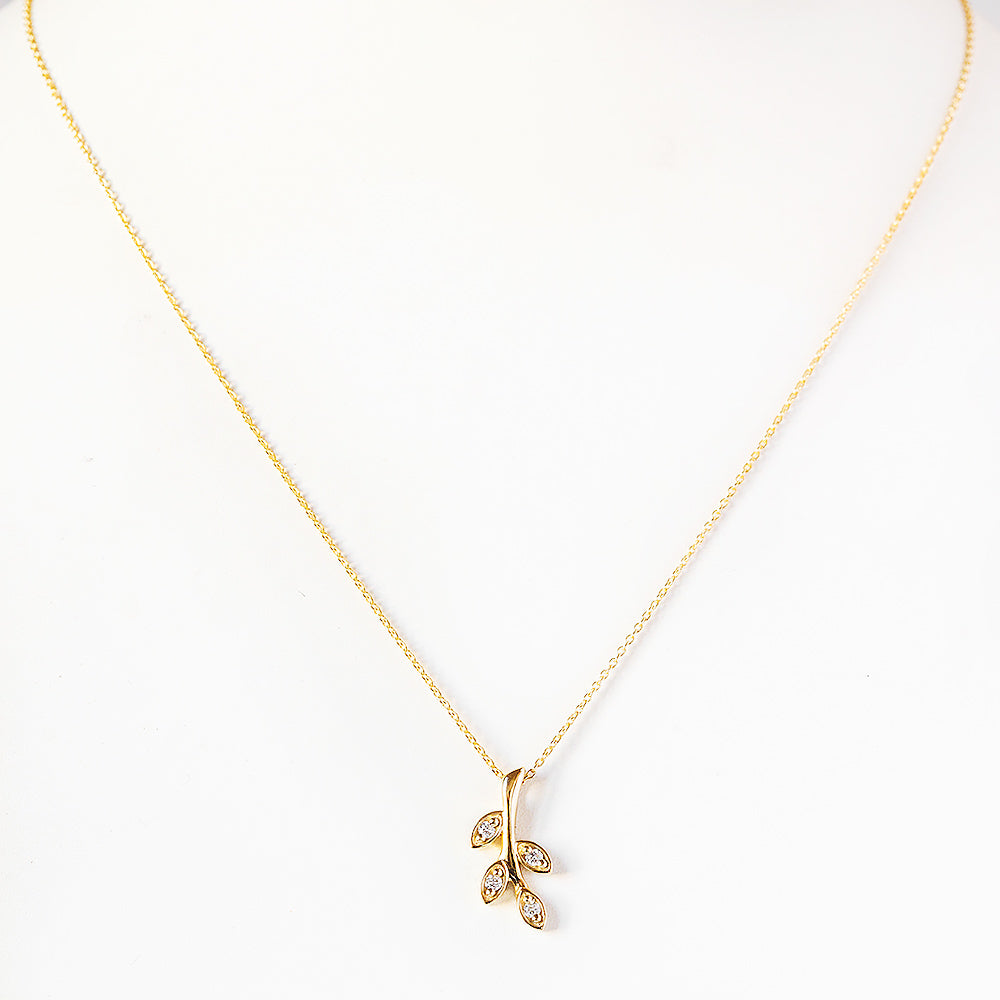 Fern, Lab Diamond Pendant