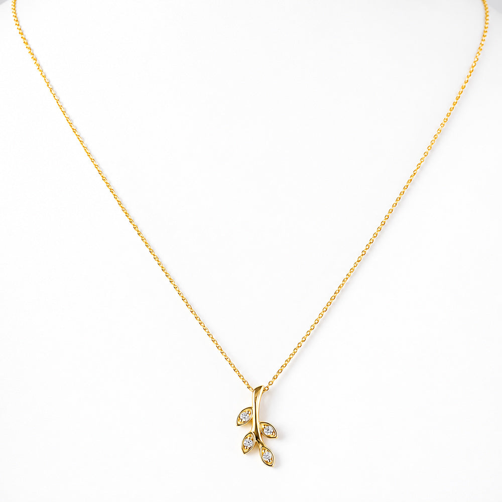 Fern, Lab Diamond Pendant