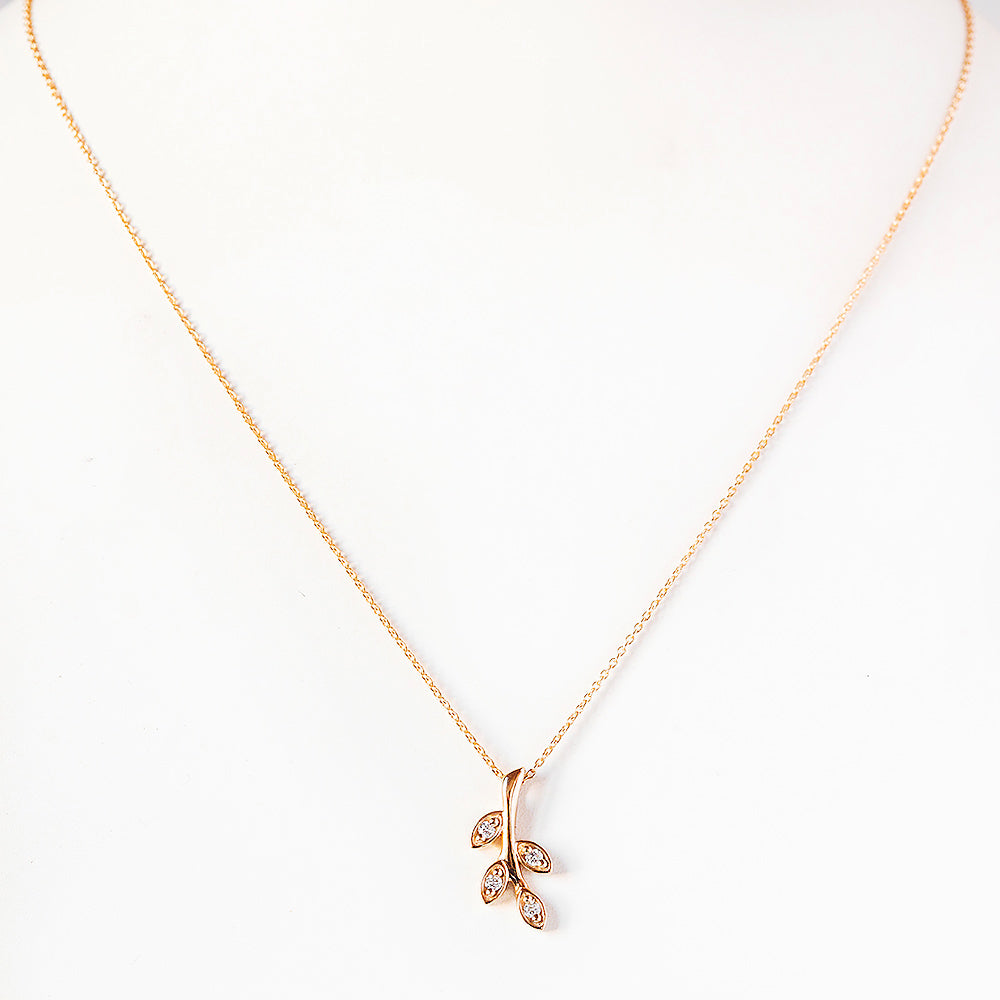 Fern, Lab Diamond Pendant