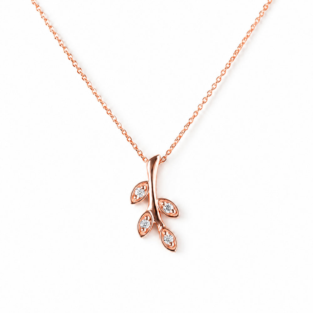 Fern, Lab Diamond Pendant