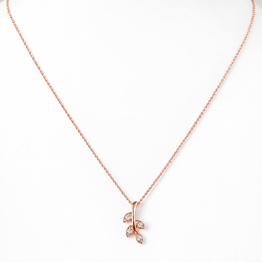 Fern, Lab Diamond Pendant