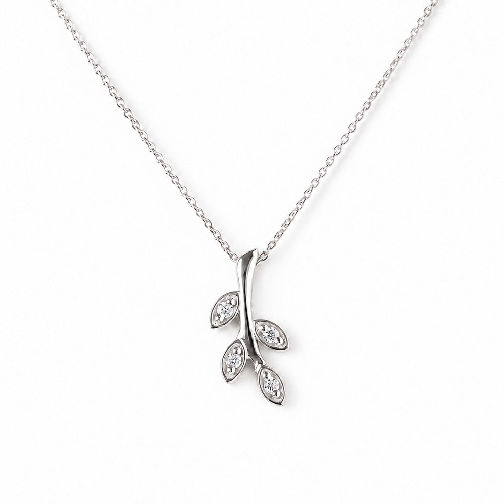 Fern, Lab Diamond Pendant