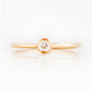 Round Brilliant cut Diamond Promise Ring in Rose Gold - Victoria's Jewellery