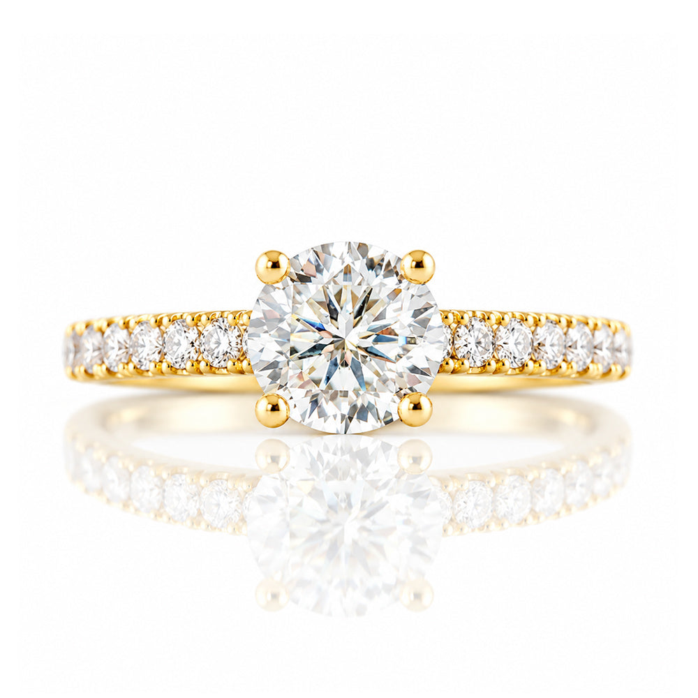 Emma, a Round cut Lab Diamond Ring - 1ct - Victoria's Jewellery