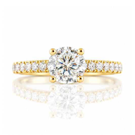 Emma, a Round cut Lab Diamond Ring - 1ct - Victoria's Jewellery