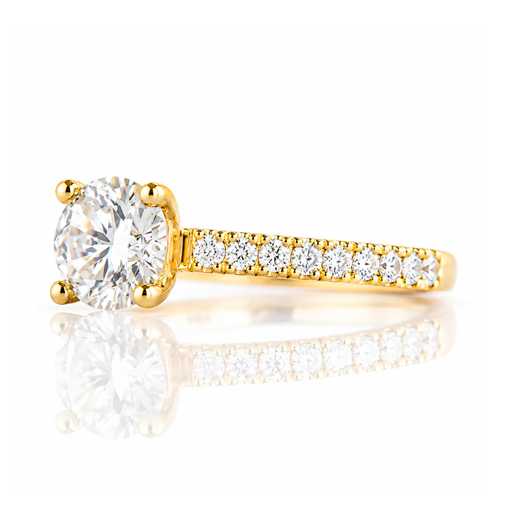 Emma, a Round cut Lab Diamond Ring - 1ct - Victoria's Jewellery
