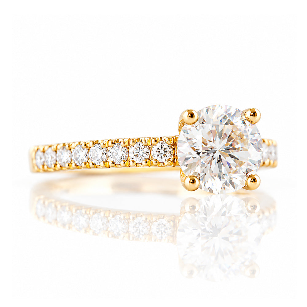 Emma, a Round cut Lab Diamond Ring - 1ct - Victoria's Jewellery