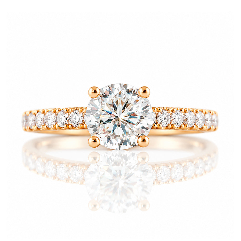 Emma, a Round cut Lab Diamond Ring - 1ct - Victoria's Jewellery