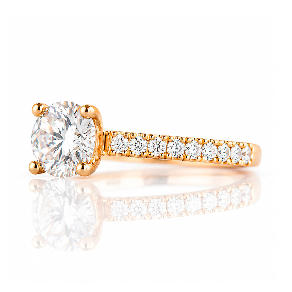 Emma, a Round cut Lab Diamond Ring - 1ct - Victoria's Jewellery