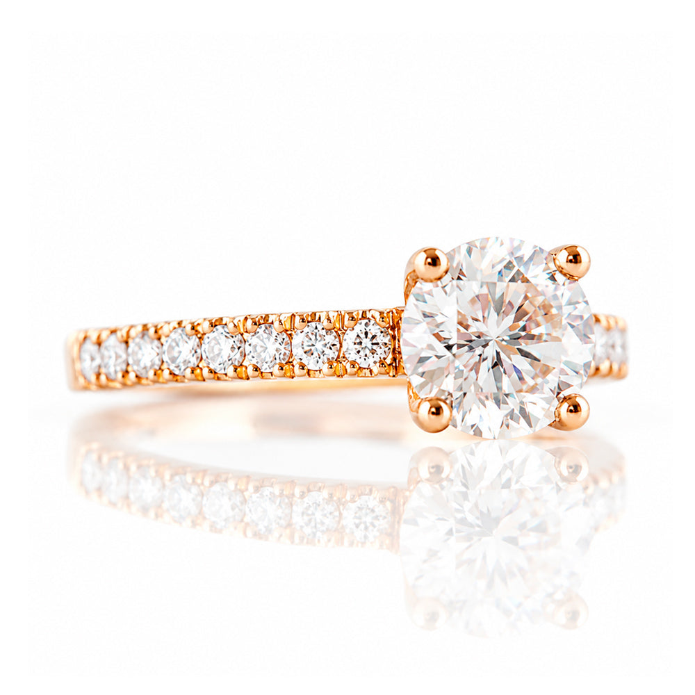 Emma, a Round cut Lab Diamond Ring - 1ct - Victoria's Jewellery