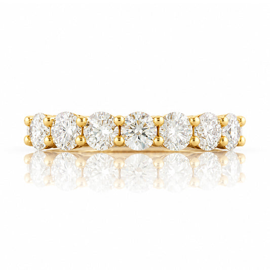 Seven, a Mined Diamond Half Eternity Ring - Victoria's Jewellery
