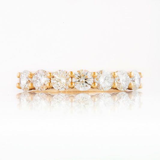 Seven, a Mined Diamond Half Eternity Ring