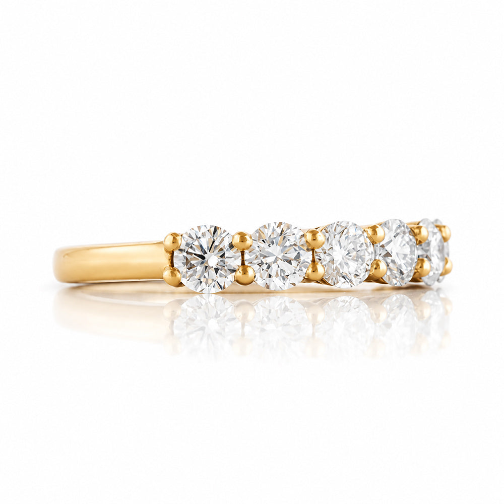 Seven, a Lab Diamond Half Eternity Ring - Victoria's Jewellery