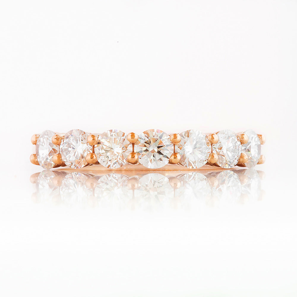 Seven, a Mined Diamond Half Eternity Ring