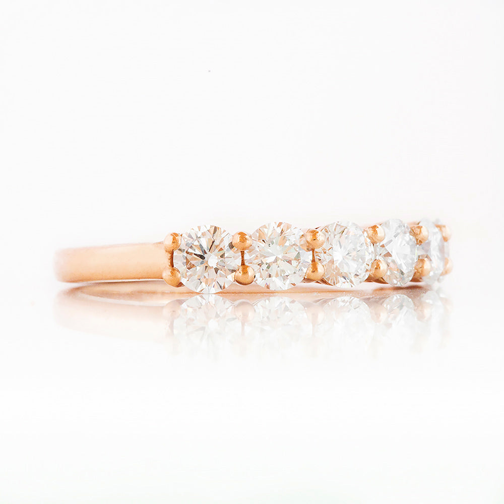 Seven, a Mined Diamond Half Eternity Ring