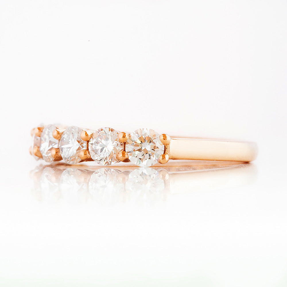 Seven, a Mined Diamond Half Eternity Ring