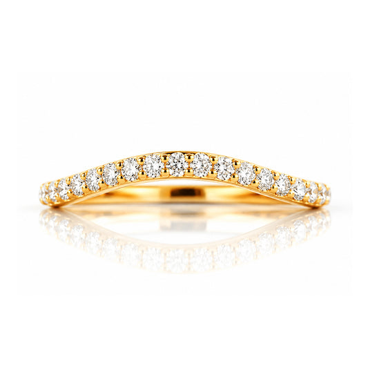 Lilly, a Curved Diamond Wedding Band - Victoria's Jewellery