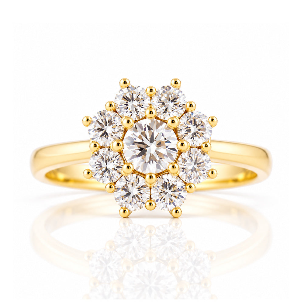 Fleur, a Lab Diamond Flower Cluster Ring - Victoria's Jewellery