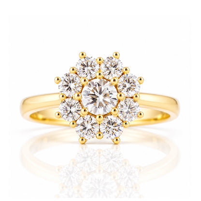Fleur, a Lab Diamond Flower Cluster Ring - Victoria's Jewellery