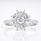 Fleur, a Lab Diamond Flower Cluster Ring - Victoria's Jewellery
