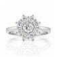 Fleur, a Lab Diamond Flower Cluster Ring - Victoria's Jewellery