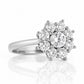 Fleur, a Lab Diamond Flower Cluster Ring - Victoria's Jewellery