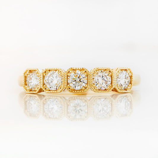 Zelrese, a Mined Diamond Half Eternity Ring - Victoria's Jewellery