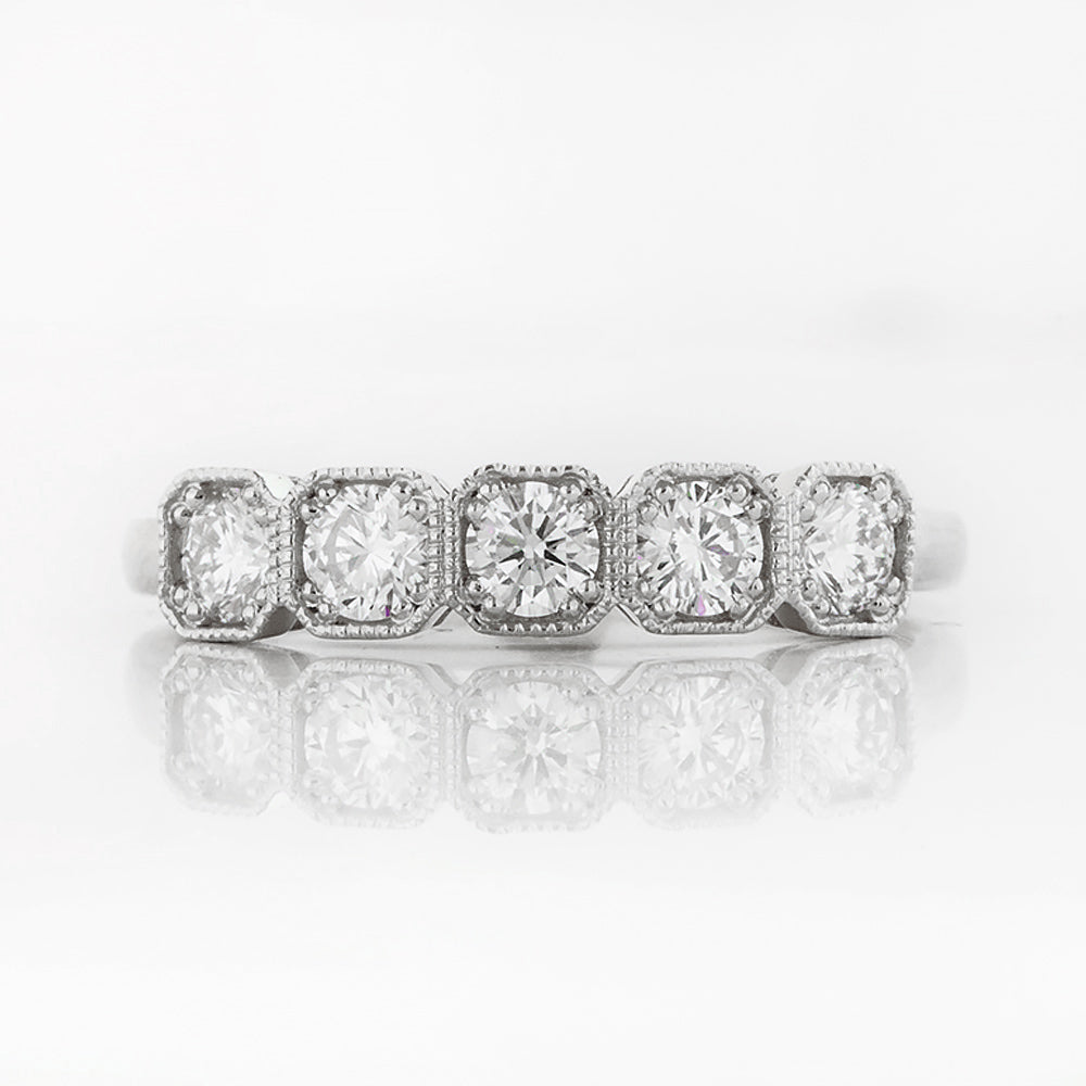 Zelrese, a Lab Diamond Half Eternity Ring - Victoria's Jewellery