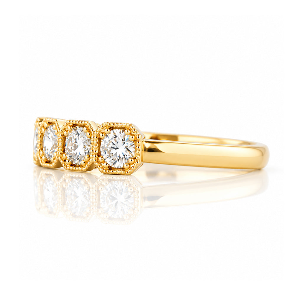 Zelrese, a Lab Diamond Half Eternity Ring - Victoria's Jewellery