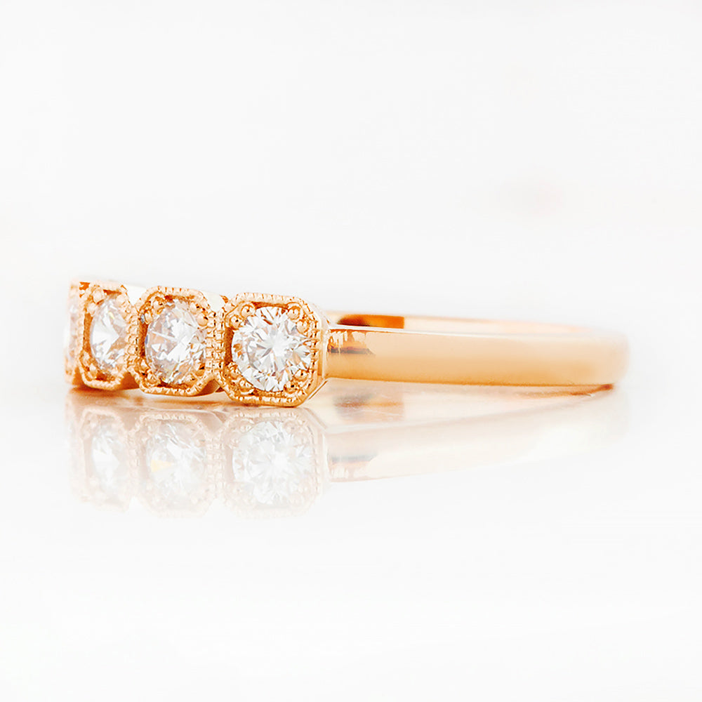 Zelrese, a Mined Diamond Half Eternity Ring - Victoria's Jewellery