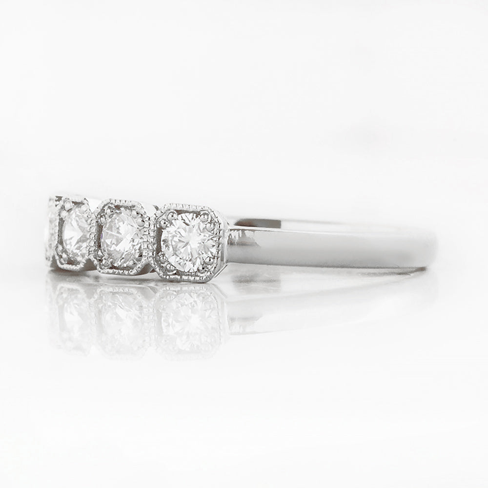 Zelrese, a Lab Diamond Half Eternity Ring - Victoria's Jewellery