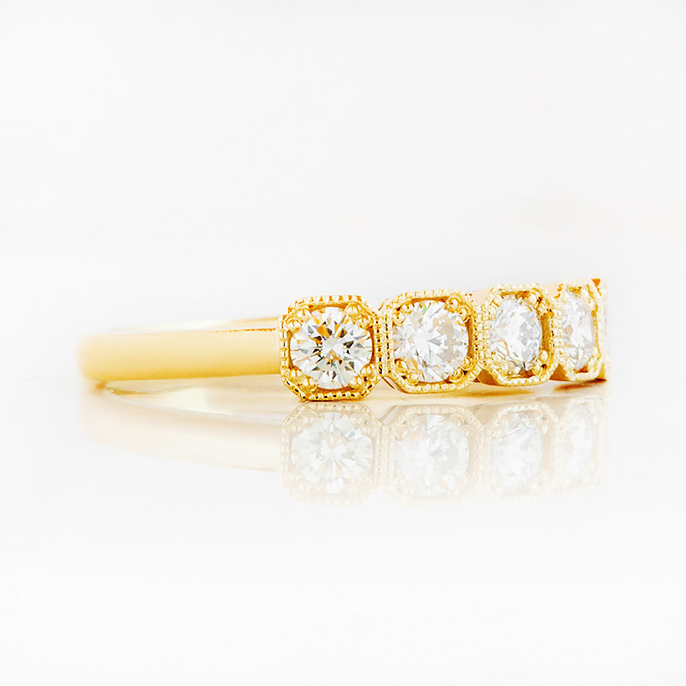 Zelrese, a Mined Diamond Half Eternity Ring - Victoria's Jewellery