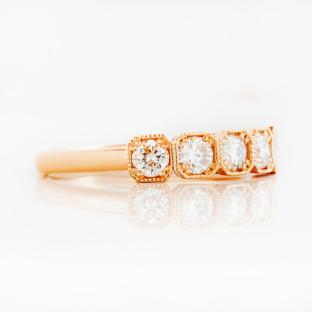Zelrese, a Mined Diamond Half Eternity Ring - Victoria's Jewellery