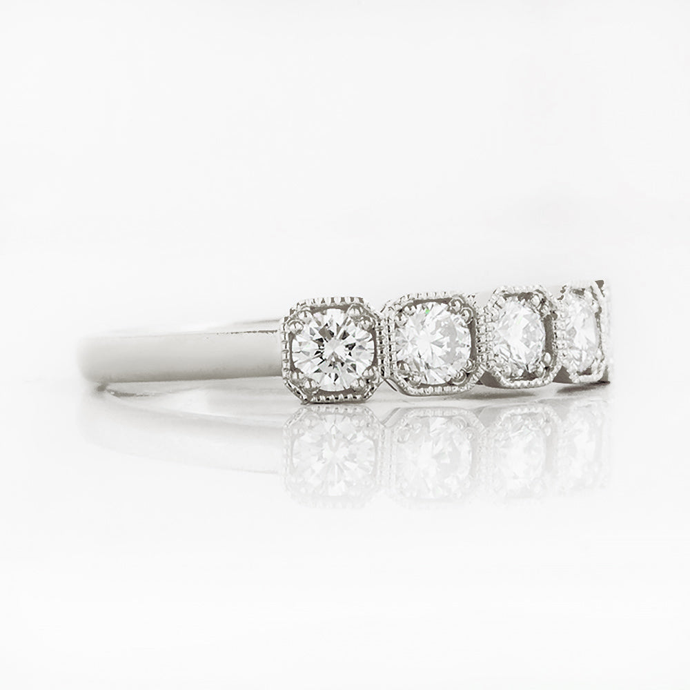 Zelrese, a Mined Diamond Half Eternity Ring - Victoria's Jewellery