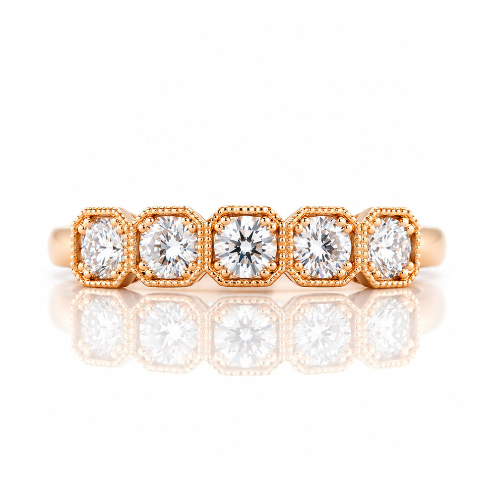 Zelrese, a Lab Diamond Half Eternity Ring - Victoria's Jewellery