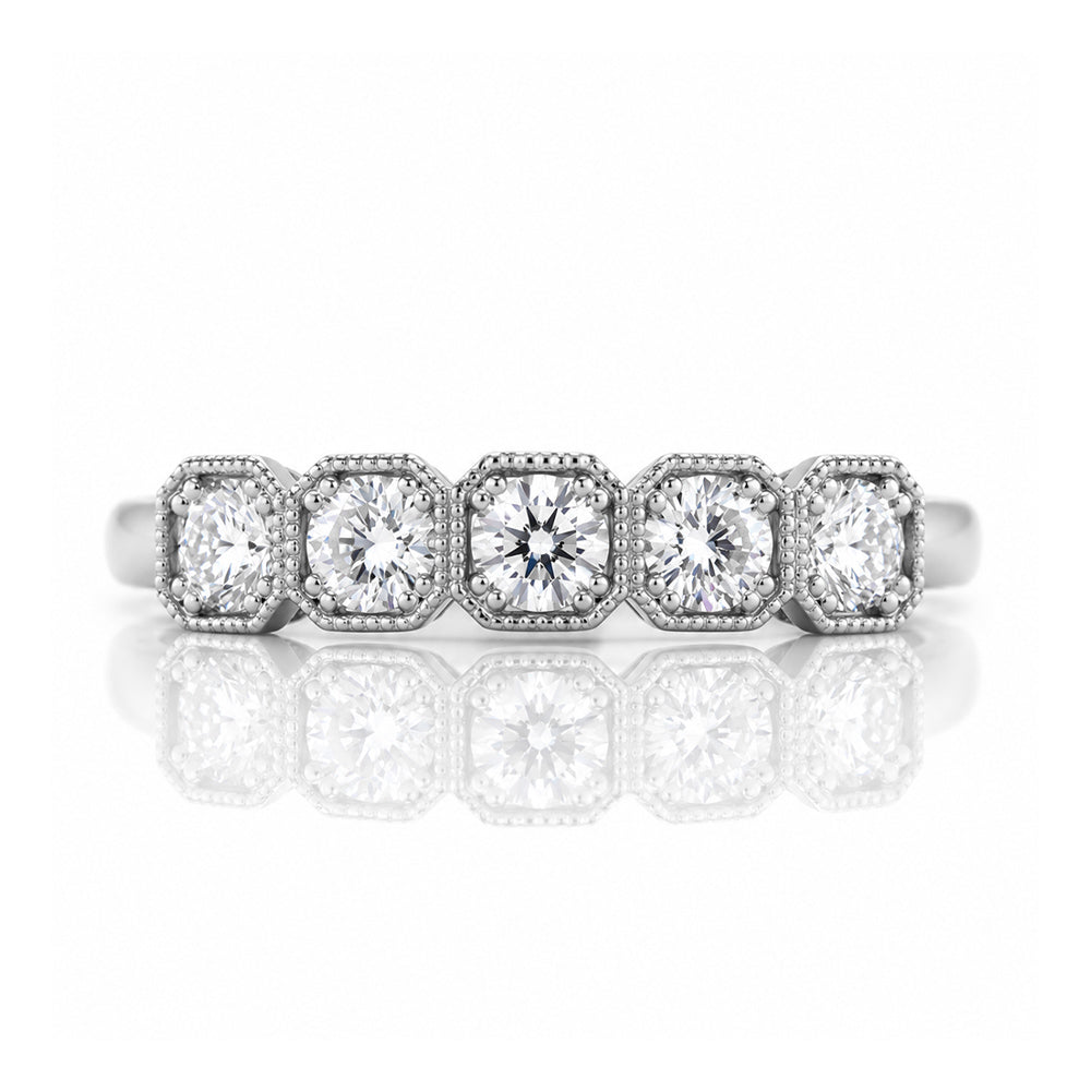 Zelrese, a Lab Diamond Half Eternity Ring - Victoria's Jewellery