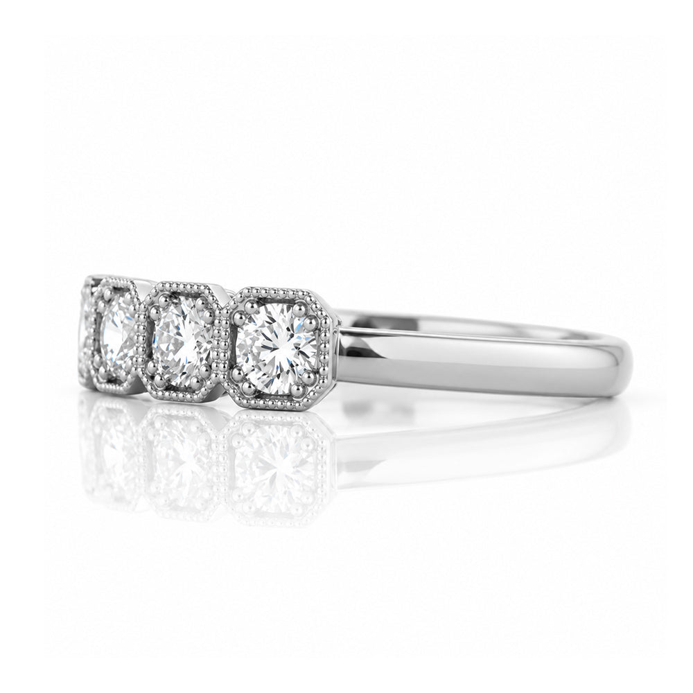 Zelrese, a Lab Diamond Half Eternity Ring - Victoria's Jewellery