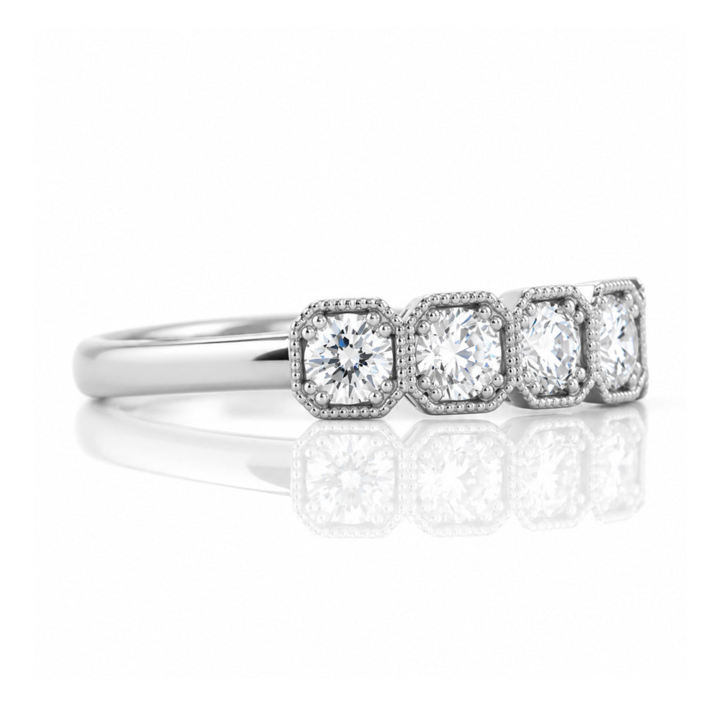 Zelrese, a Lab Diamond Half Eternity Ring - Victoria's Jewellery