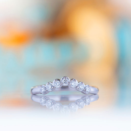 Camilla, a Lab Diamond Curved Wedding Ring - Victoria's Jewellery