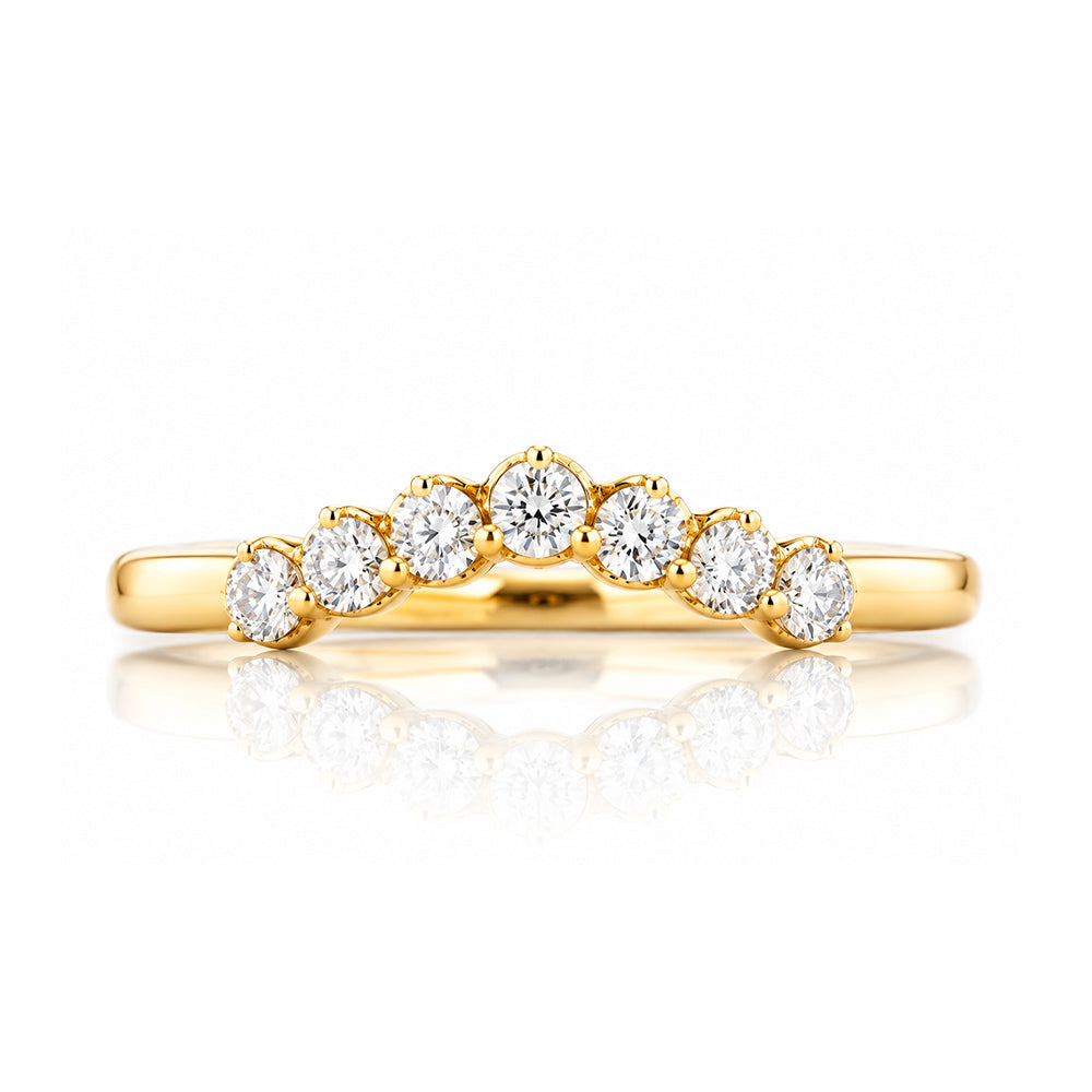 Camilla, a Lab Diamond Curved Wedding Ring - Victoria's Jewellery