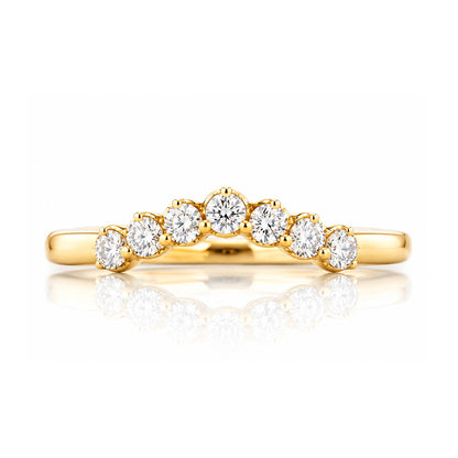 Camilla, a Lab Diamond Curved Wedding Ring - Victoria's Jewellery